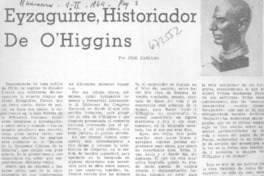 Eyzaguirre, historiador de O'Higgins Eyzaguirre, historiador de O'Higgins