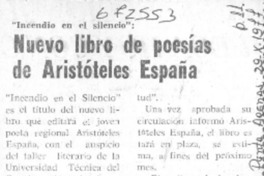 Nuevo libro de poesías de Aristóteles España. Nuevo libro de poesías de Aristóteles España.