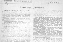 Crónica literaria