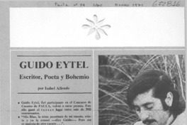 Guido Eytel, escritor, poeta y bohemio Guido Eytel, escritor, poeta y bohemio