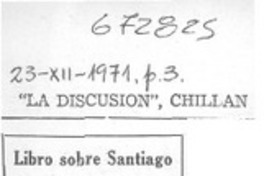 Libro sobre Santiago Libro sobre Santiago