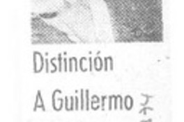Distinción a Guillermo Feliú Cruz.