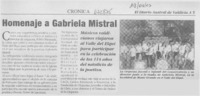 Homenaje a Gabriela Mistral.