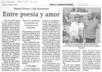 Entre poesía y amor.