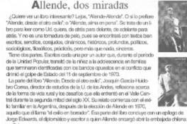 Allende, dos miradas. Allende, dos miradas.