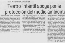 Teatro infantil aboga por la protección del medio ambiente. Teatro infantil aboga por la protección del medio ambiente.