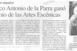 Marco Antonio de la Parra ganó Premio de las Artes Escénicas. Marco Antonio de la Parra ganó Premio de las Artes Escénicas.