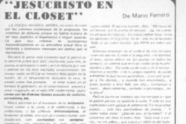 Jesucristo en el closet" Jesucristo en el closet"