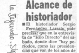 Alcande de historiador. Alcande de historiador.