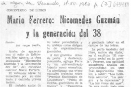 Mario Ferrero, Nicomedes Guzmán y la generación del 38 Mario Ferrero, Nicomedes Guzmán y la generación del 38