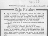 Bajo palabra.