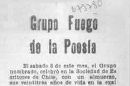 Grupo fuego de la poesía.