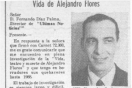 Vida de Alejandro Flores