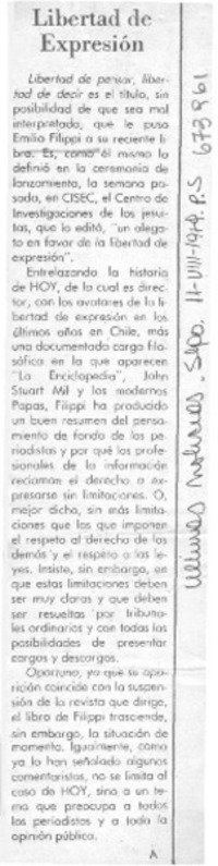 Libertad de expresión.
