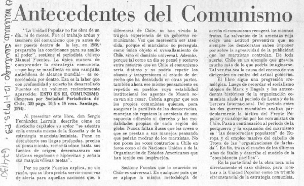 Antecedentes del comunismo. Antecedentes del comunismo.