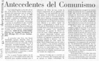 Antecedentes del comunismo. Antecedentes del comunismo.