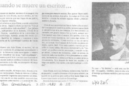 Cuando se muere un escritor --