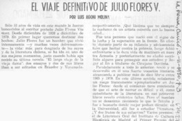 El viaje definitivo de Julio Flores V. El viaje definitivo de Julio Flores V.