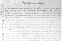 Experimentos neoliberales en América Latina. Experimentos neoliberales en América Latina.