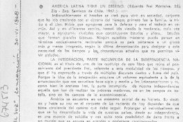 América Latina tiene un destino. América Latina tiene un destino.