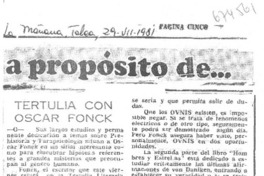 Tertulia con Oscar Fonck