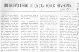 Un nuevo libro de Oscar Fonck Sievering.