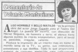 Algo horrible y bello Matilde