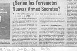 ¿Serían los terremotos nuevas armas secretas? ¿Serían los terremotos nuevas armas secretas?