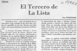 El tercero de la lista El tercero de la lista