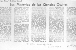 Los misterios de las ciencias ocultas. Los misterios de las ciencias ocultas.
