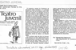 Teatro juvenil Teatro juvenil
