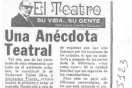 Una anécdota teatral Una anécdota teatral