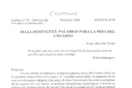 Palabras para la misa del universo