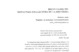 Breve close up: notas para una lectura de la Brevísima Breve close up: notas para una lectura de la Brevísima