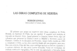 Las obras completas de Neruda Las obras completas de Neruda