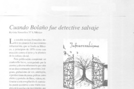 Cuando Bolaño fue detective salvaje Cuando Bolaño fue detective salvaje