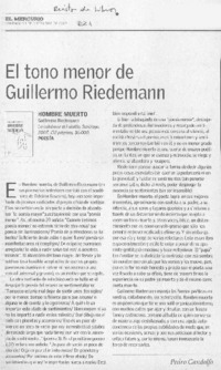 El tono menor de Guillermo Riedemann