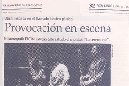 Provocaciòn en escena Provocaciòn en escena