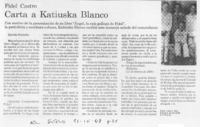 Carta a Katiuska Blanco