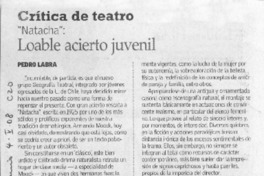 Loable acierto juvenil Loable acierto juvenil