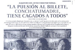 "La pulsión al billete, conchatumadre, tiene cagados a todos" (entrevista) "La pulsión al billete, conchatumadre, tiene cagados a todos" (entrevista)