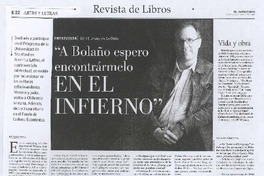 "A Bolaño espero encontrármelo en el infierno" (entrevista)