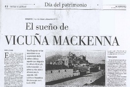 El sueño de Vicuña Mackenna El sueño de Vicuña Mackenna