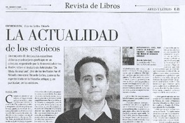 La actualidad de los estoicos (entrevista) La actualidad de los estoicos (entrevista)