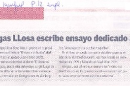Vargas Llosa escribe ensayo dedicado a la obra de Onetti Vargas Llosa escribe ensayo dedicado a la obra de Onetti