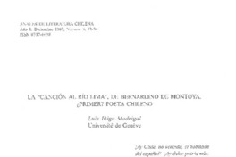 La "Canción al Río Lima" La "Canción al Río Lima"