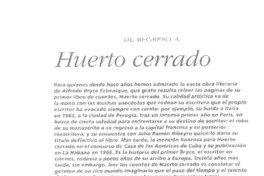De regreso a Huerto cerrado