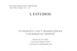 Fotografía, cine y traducción en "Las babas del diablo" Fotografía, cine y traducción en "Las babas del diablo"