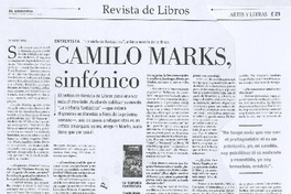 Camilo Marks, sinfónico Camilo Marks, sinfónico