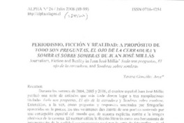 Periodismo, ficción y realidad Periodismo, ficción y realidad